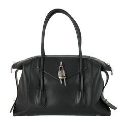 Lock Antigona Tote, Leather, Black, EFE0211, DB, 3*